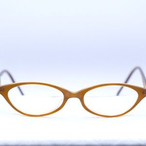 Vintage Oliver Peoples OP-590 CA/LA Green Brown Grain CAT EYE Japan